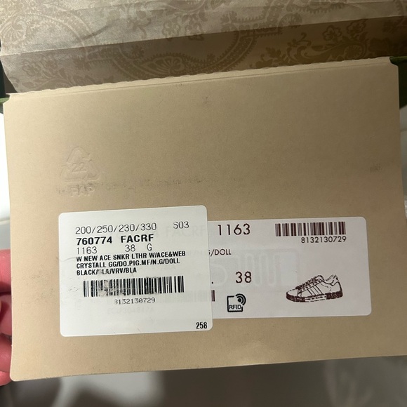 Gucci Ace Web Striped Sneakers - Picture 4 of 7